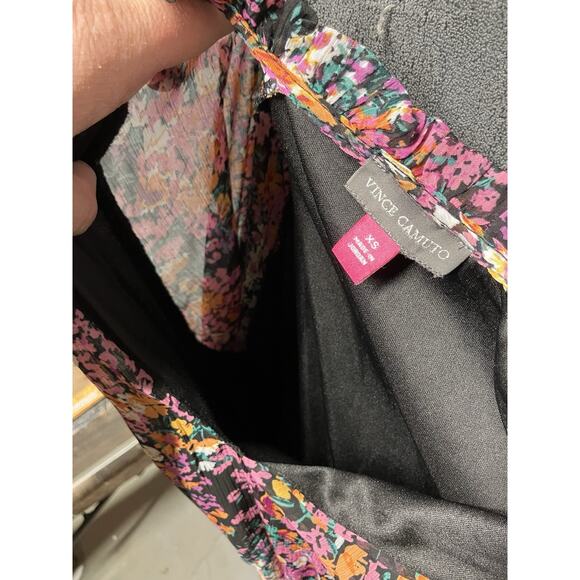 Vince Camuto Dress Woman’s Sz XS Multicolor Floral Lightweight Three Tier Mini - Picture 12 of 13